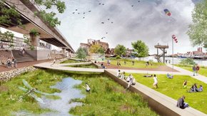 Eerste fase getijdenpark in de Maashaven van start