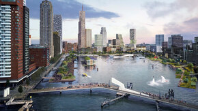 Schetsontwerp voor Rijnhavenpark in Rotterdam