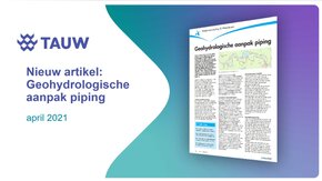Nieuw artikel: Geohydrologie bij dijkversterkingen
